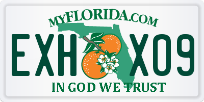 FL license plate EXHX09