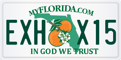 FL license plate EXHX15
