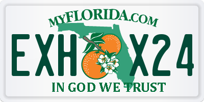 FL license plate EXHX24