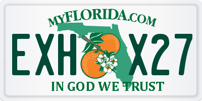 FL license plate EXHX27