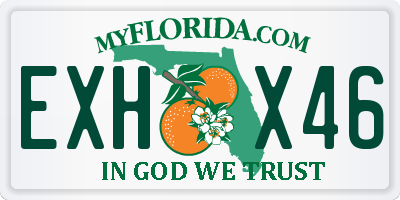 FL license plate EXHX46