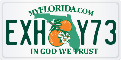 FL license plate EXHY73