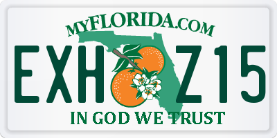 FL license plate EXHZ15