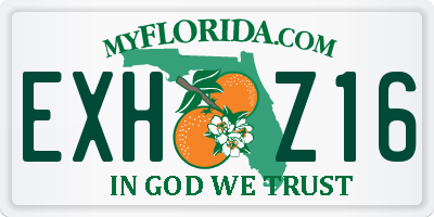 FL license plate EXHZ16