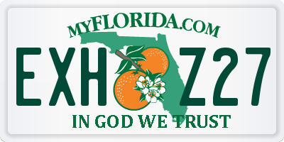 FL license plate EXHZ27