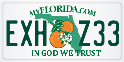 FL license plate EXHZ33