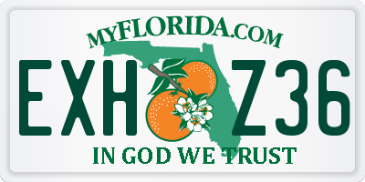 FL license plate EXHZ36