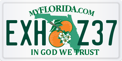 FL license plate EXHZ37