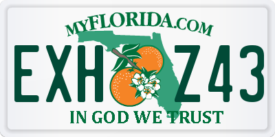 FL license plate EXHZ43