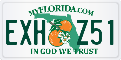 FL license plate EXHZ51