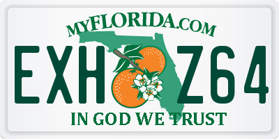 FL license plate EXHZ64