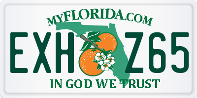 FL license plate EXHZ65