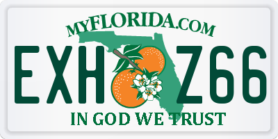 FL license plate EXHZ66