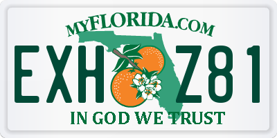 FL license plate EXHZ81