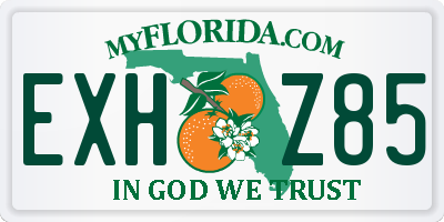 FL license plate EXHZ85
