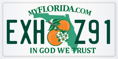 FL license plate EXHZ91