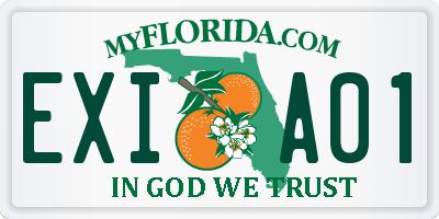 FL license plate EXIA01