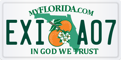 FL license plate EXIA07