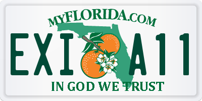 FL license plate EXIA11