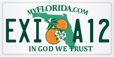 FL license plate EXIA12