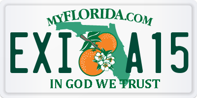 FL license plate EXIA15