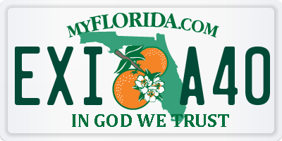 FL license plate EXIA40