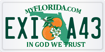 FL license plate EXIA43