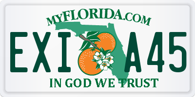 FL license plate EXIA45