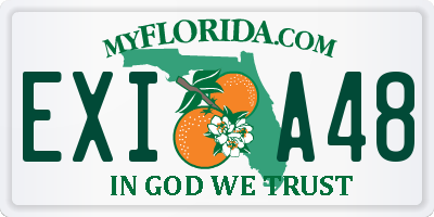 FL license plate EXIA48