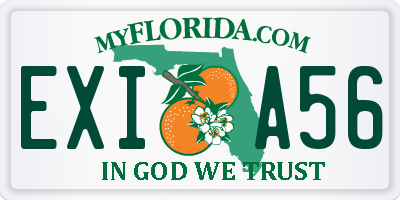FL license plate EXIA56