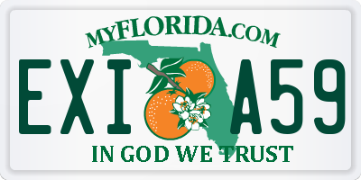 FL license plate EXIA59