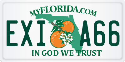 FL license plate EXIA66