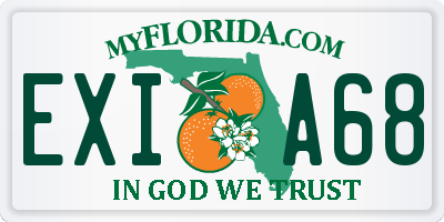 FL license plate EXIA68