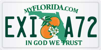 FL license plate EXIA72