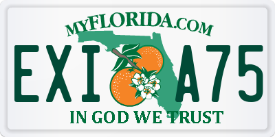 FL license plate EXIA75