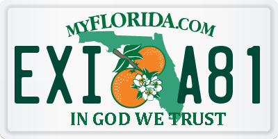 FL license plate EXIA81