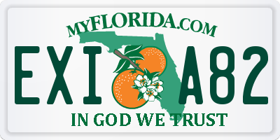 FL license plate EXIA82