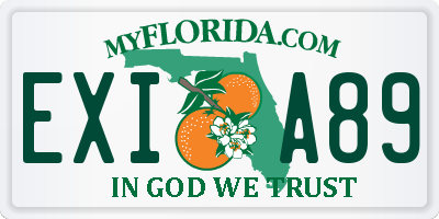 FL license plate EXIA89