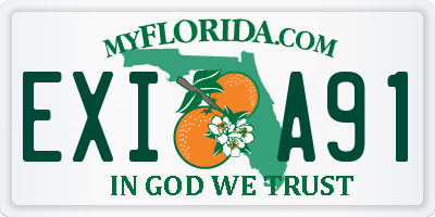 FL license plate EXIA91