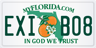 FL license plate EXIB08