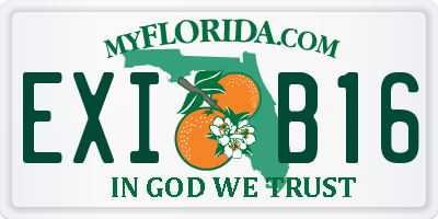 FL license plate EXIB16