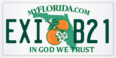 FL license plate EXIB21