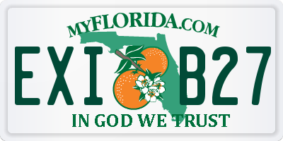 FL license plate EXIB27