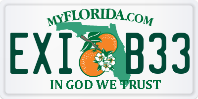FL license plate EXIB33