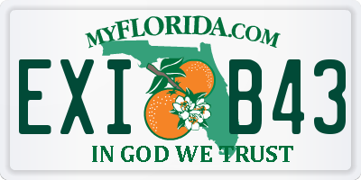 FL license plate EXIB43