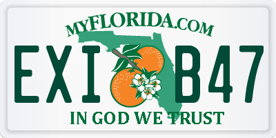 FL license plate EXIB47