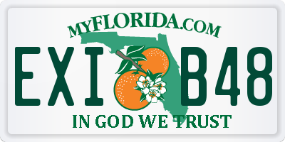 FL license plate EXIB48