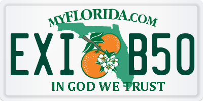 FL license plate EXIB50