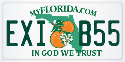 FL license plate EXIB55