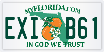 FL license plate EXIB61